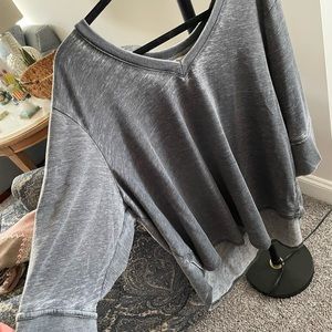 Grey distressed tunic